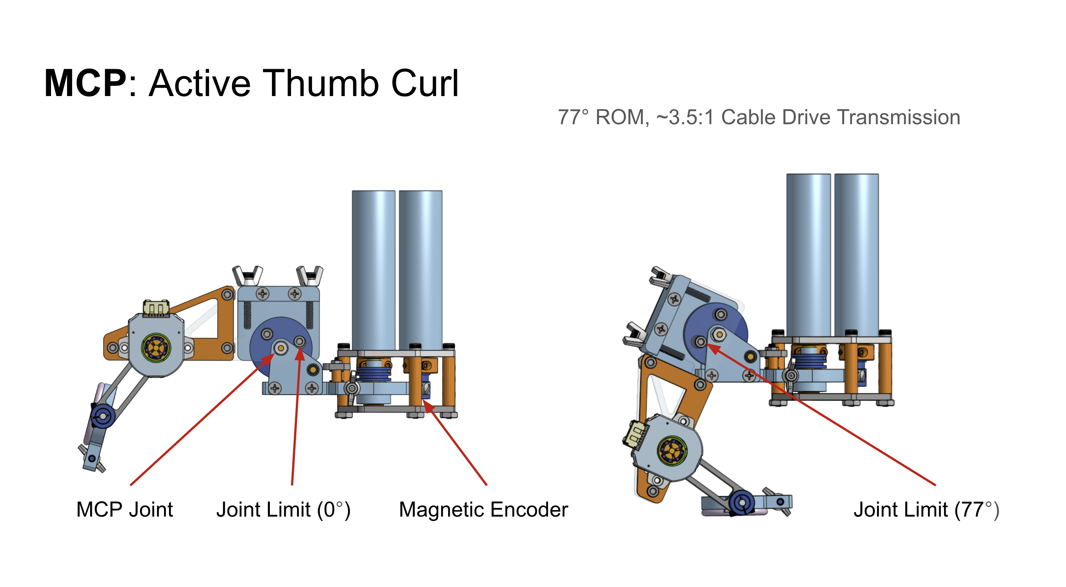 Haptic thumb mechanism